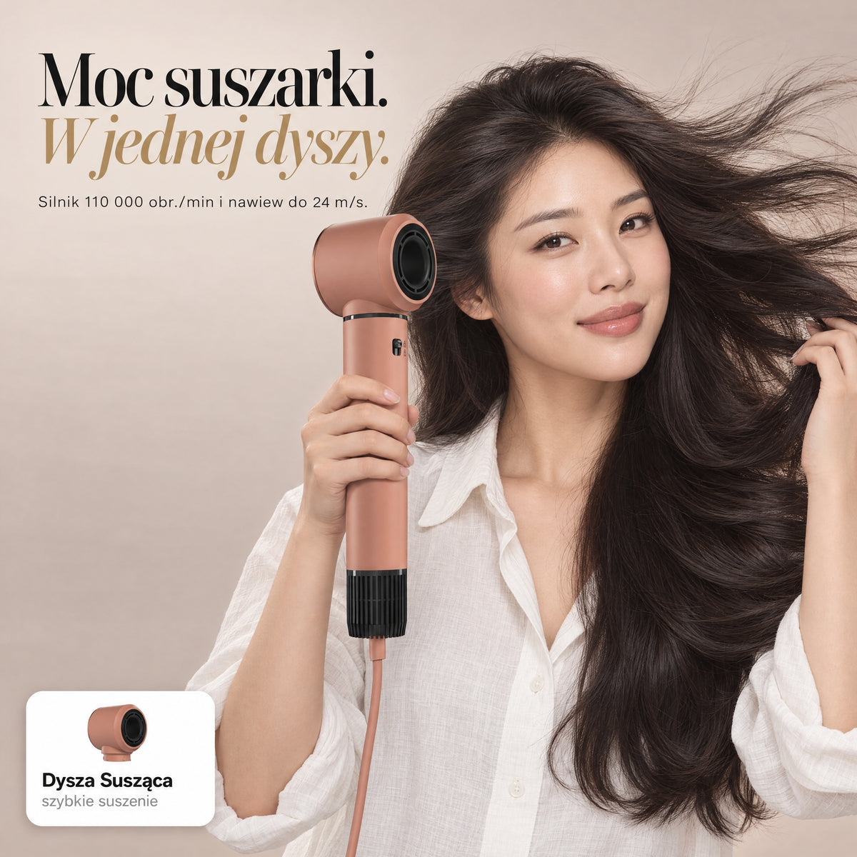 Dysza Susząca SkinVibe Nuvia AirPlasma - szybkie suszenie