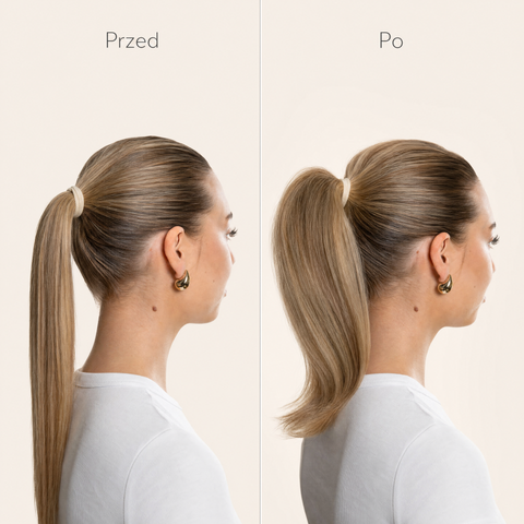 Kucyk przed i po użyciu SkinVibe PonyGadget